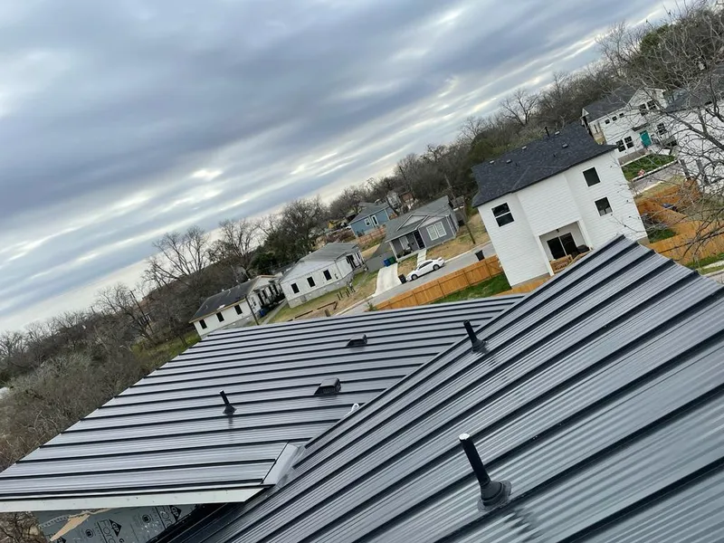 Standing seam metal roof panels with vents for Skylight Repair in Keyes
